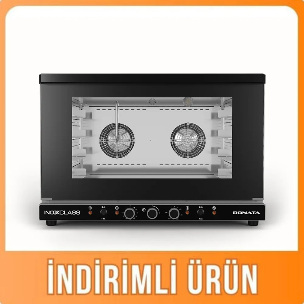 İnoxclass 4 Tepsili Patisserie Fırın, Manuel Elektrikli Çift Fanlı Donata D04EFD